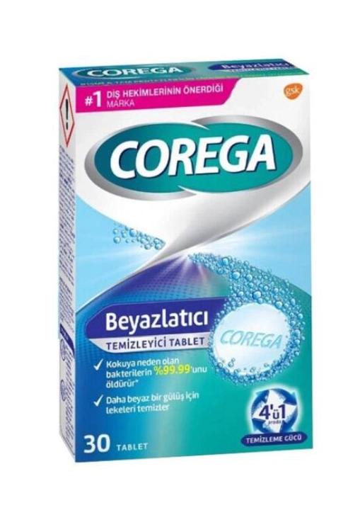Corega Beyazlatıcı Temizleyici Tablet 30 Lu
