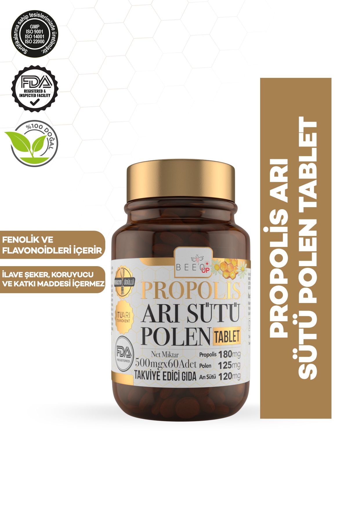 Propolis Arı Sütü Polen Yetişkin 60 Tablet