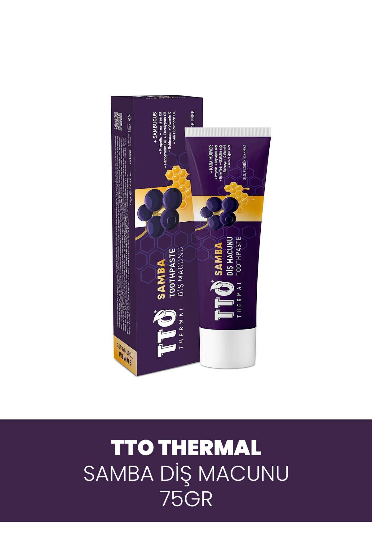 Samba Diş Macunu 75 gr Ağız Kokusu Yarası ( Sls-florür Içermez Sambucus Propolis Çay Ağacı Yağı )