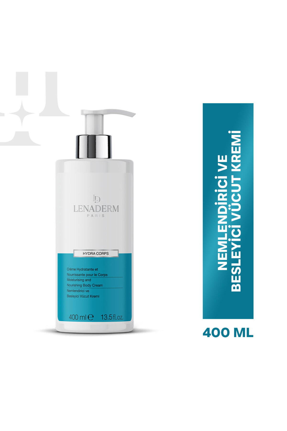 Lenaderm Hydra Corps Krem 400 ml – Yoğun Nemlendirme & Besleyici Vücut Kremi