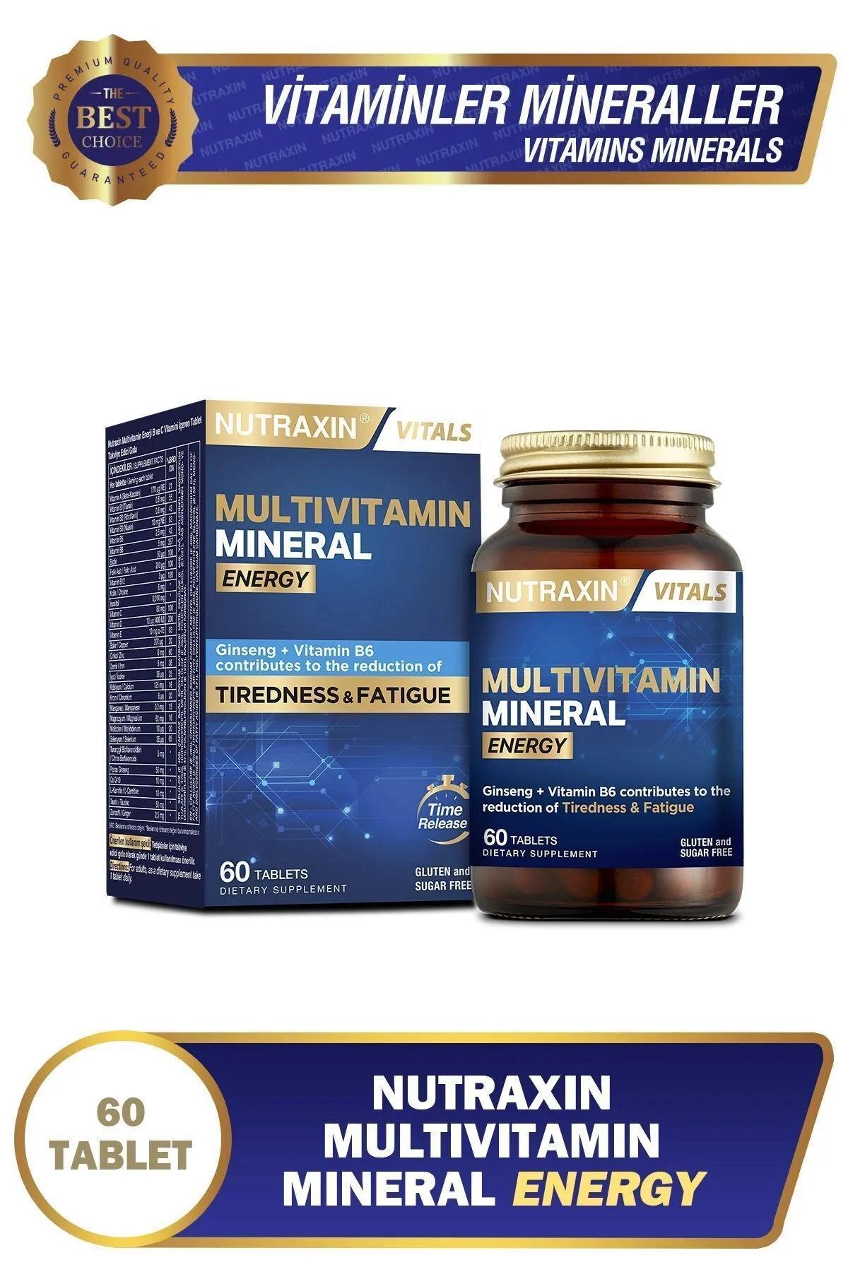 Nutraxin Multivitamin Mineral İçeren Takviye Edici Gıda 60 Tablet