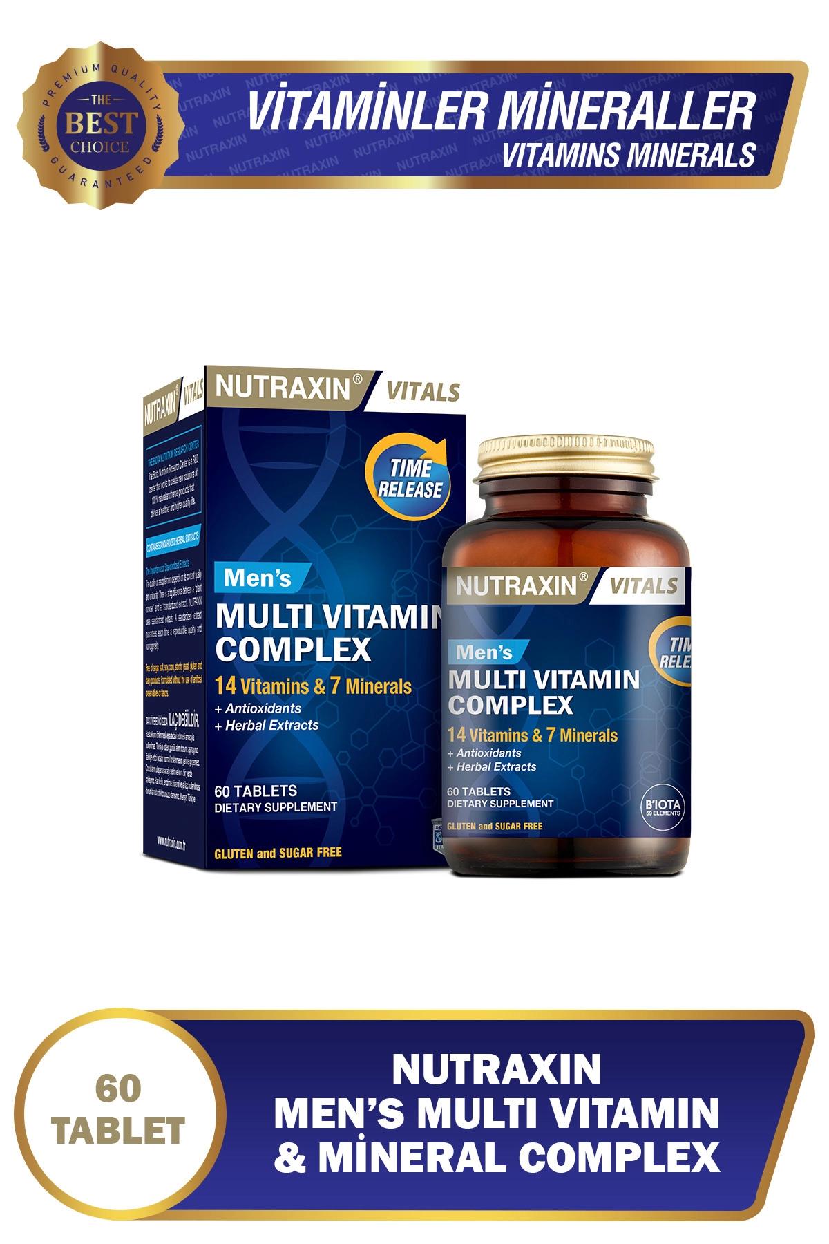 Nutraxin Men’s Multi Vitamin Complex 60 Tablet — Takviye Edici Gıda