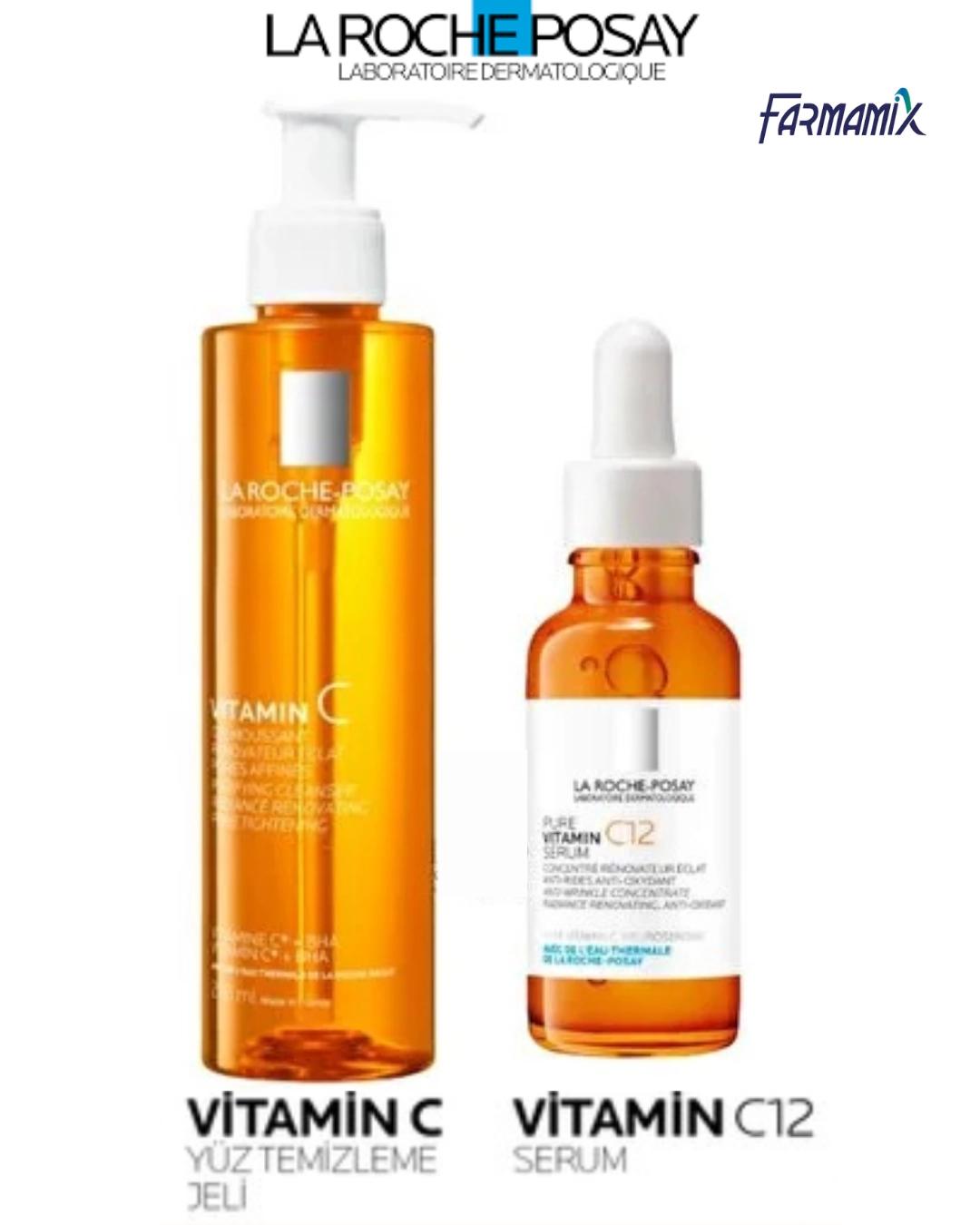 La Roche-Posay Saf C Vitamini Işıltı Veren Kofre (Temizleme Jeli 200 ml + C12 Serum 30 ml)