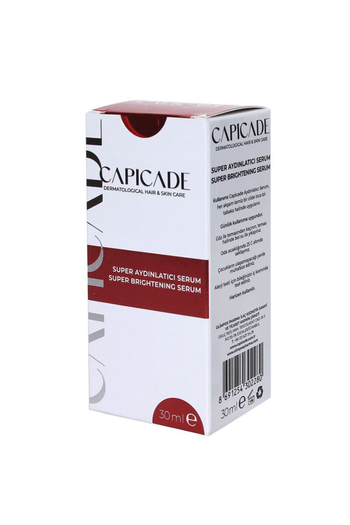 Capicade Süper Aydınlatıcı Serum 30 ml