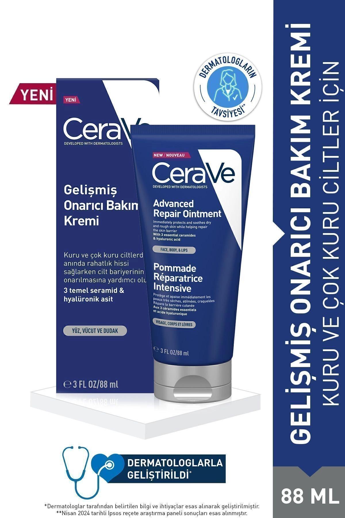 CeraVe Kuru Ciltler İçin Gelişmiş Bariyer Onarıcı Bakım Kremi 88 ml