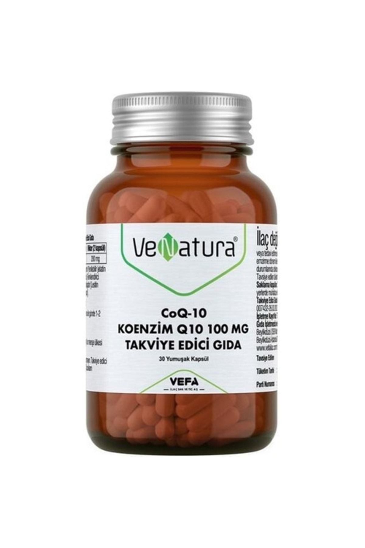 VeNatura CoQ-10 Koenzim Q10 100 mg 30 Kapsül