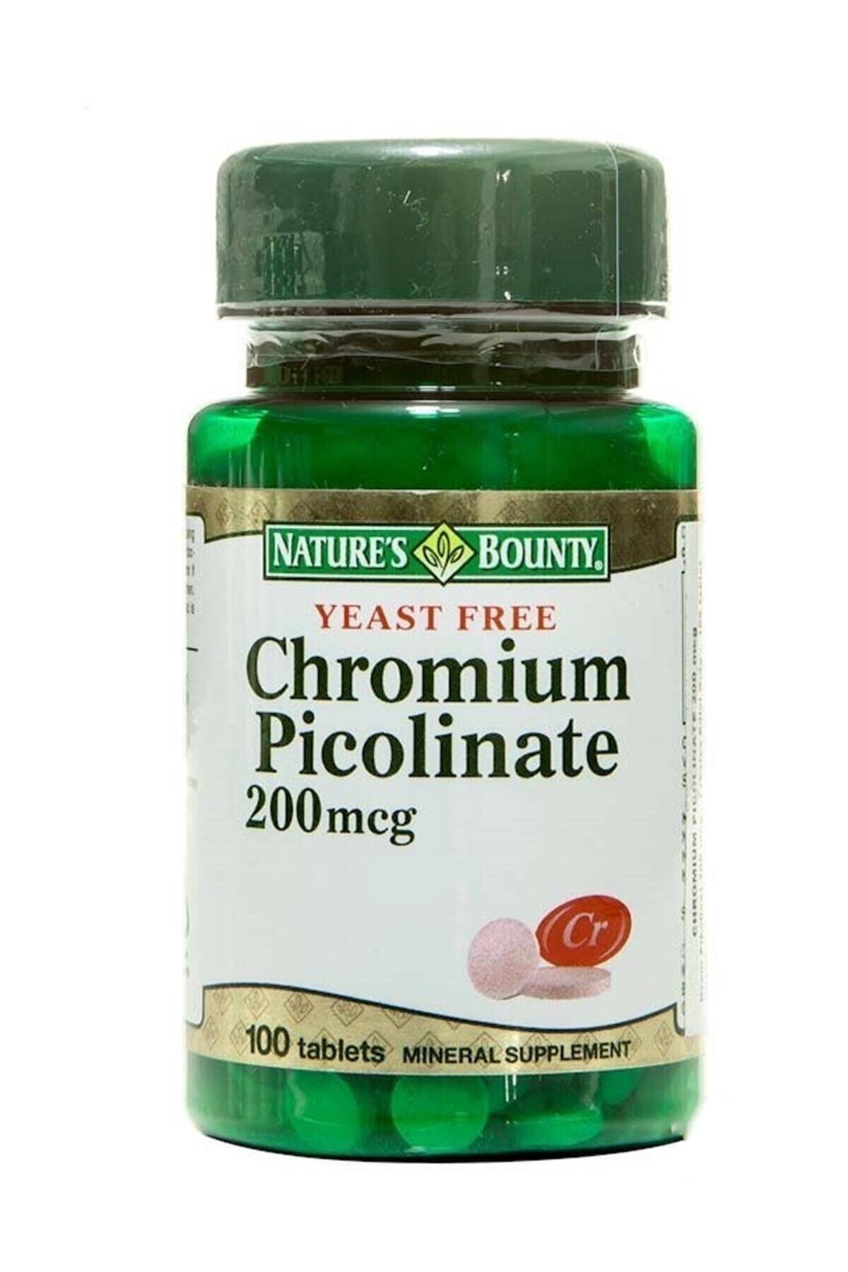 Natures Bounty Chromium Picolinate 200 mcg Takviye Edici Gıda 100 Tablet