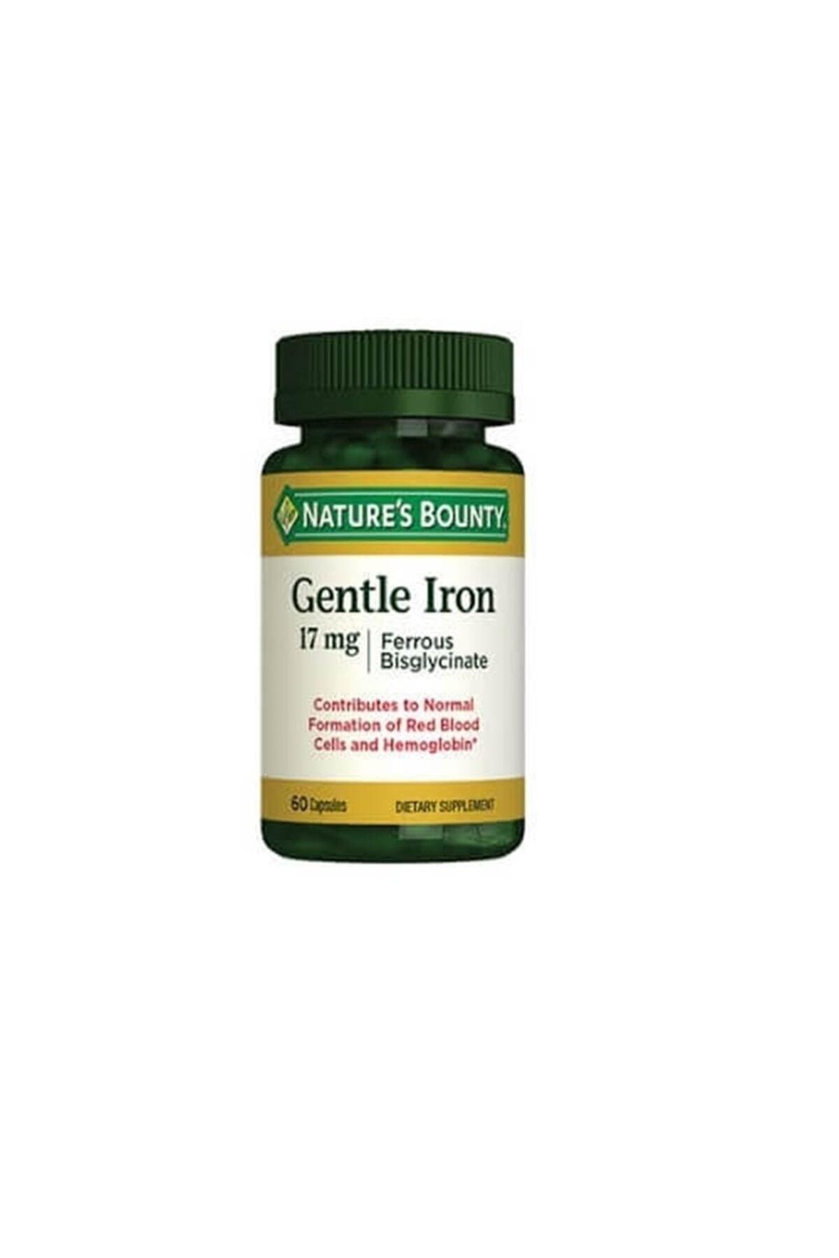Natures Bounty Gentle Iron 17 mg Takviye Edici Gıda 60 Kapsül