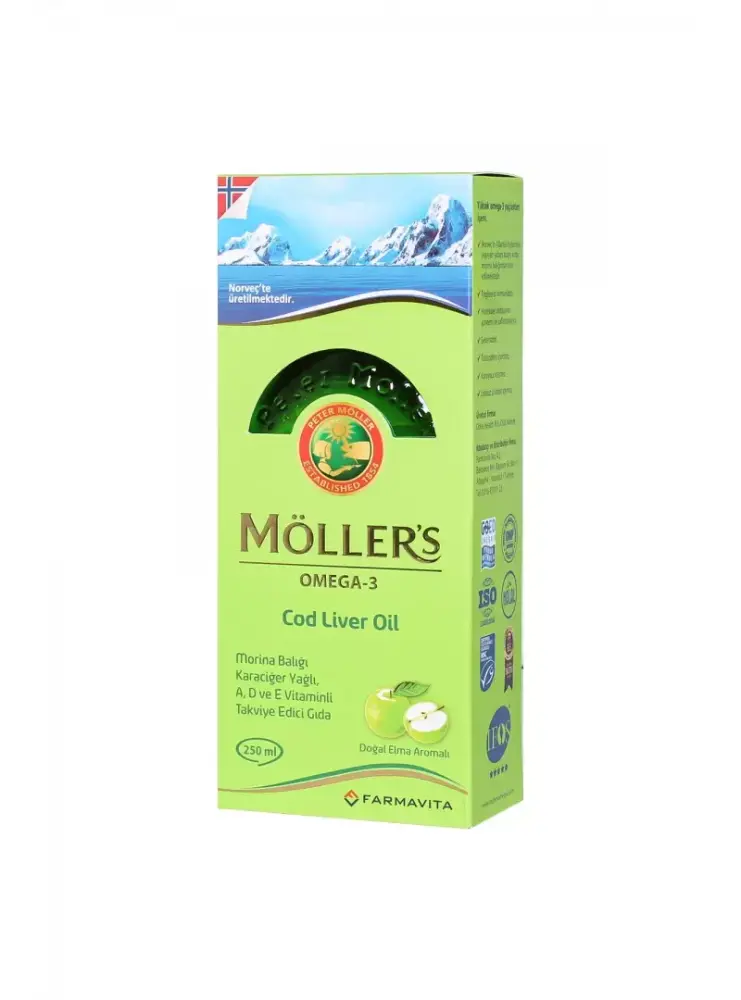 Mollers Omega 3 Elma Aromalı Balık Yağı 250 ml