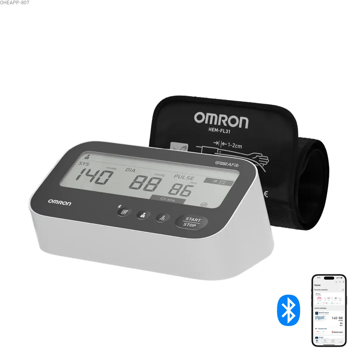 Omron M4 Connect AFib Üst Koldan Ölçer Dijital Tansiyon Aleti